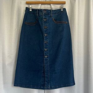 Wrangler Western/Cowgirl Detail Blue Denim Skirt